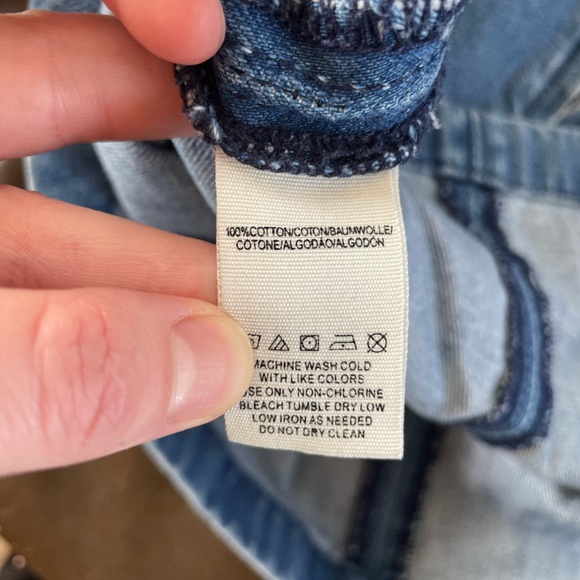 Free People Mini Denim Y2K Skirt Size 6 Blue Jean Seam Front Zip Up - Picture 8 of 8